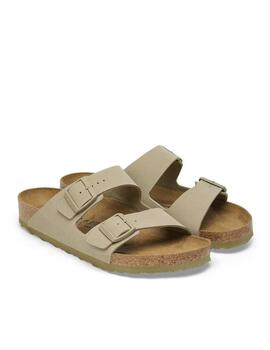 Sandalia Birkensock faded kaki hombre