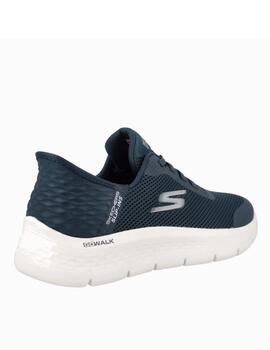 Deportivas Skechers Slipins azul 124836 mujer