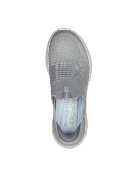 Deportiva Skechers Slipins gris mujer 149709