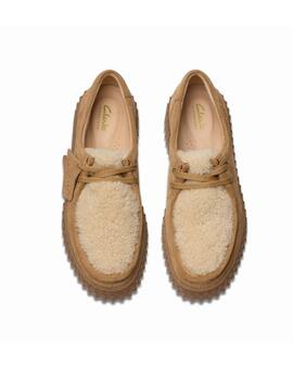 Clarks Torhill Bee en arena con borreguillo mujer