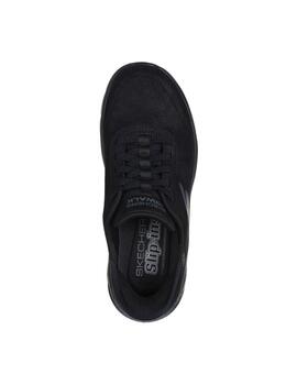 Deportivas Skechers slipins negro mujer