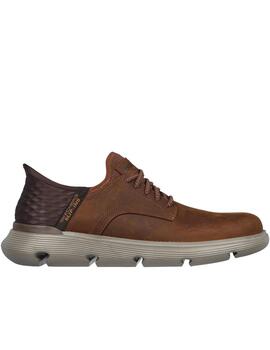 Skechers Slipins elasticos en marron hombre