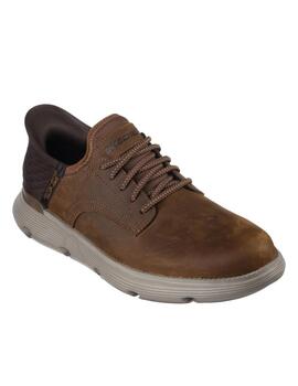 Skechers Slipins elasticos en marron hombre