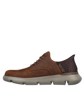 Skechers Slipins elasticos en marron hombre