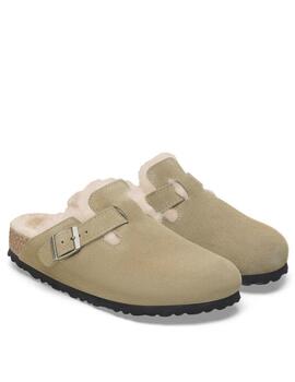 Birkenstock Boston lana en taupe