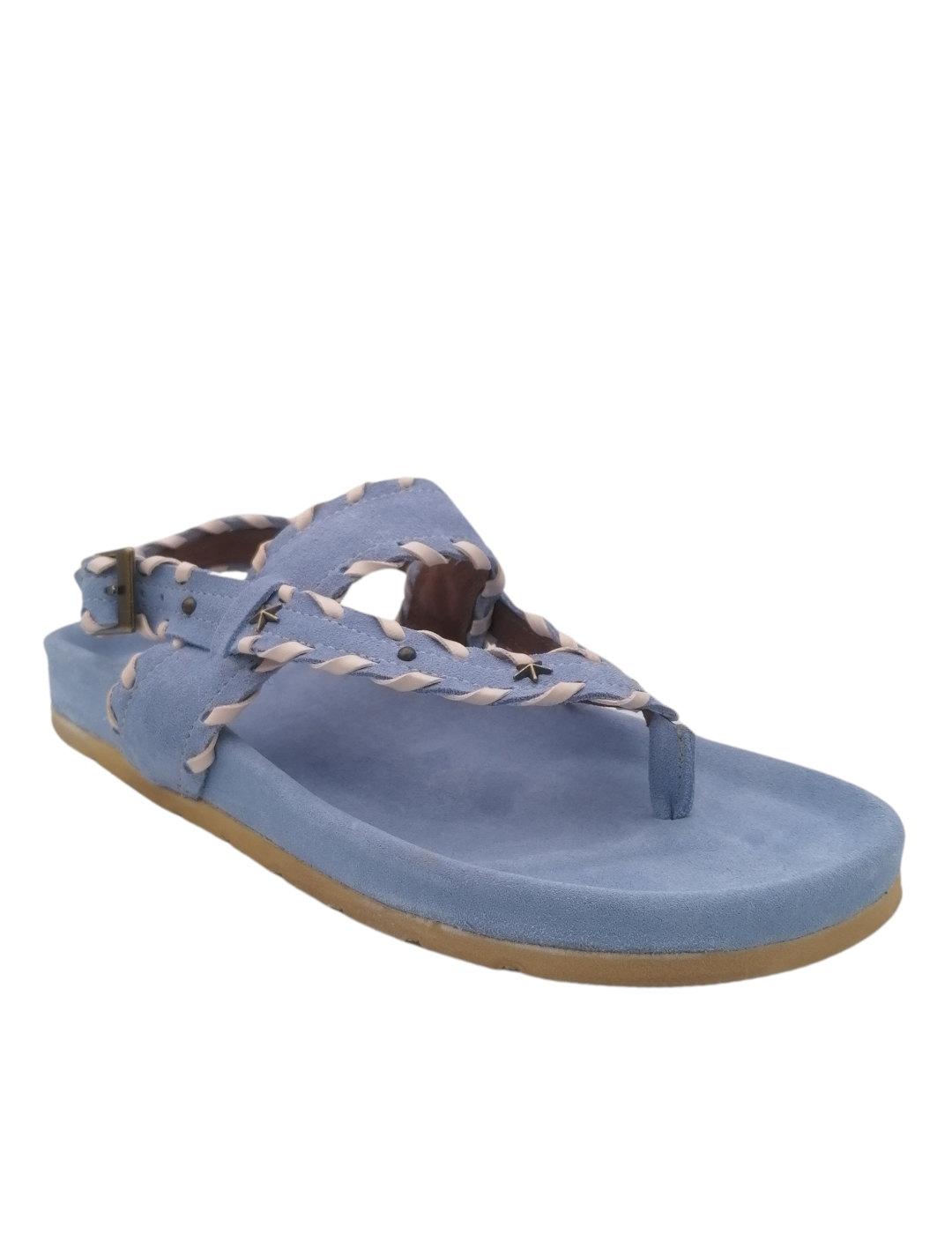 Sandalia Nemonic azul massai mujer