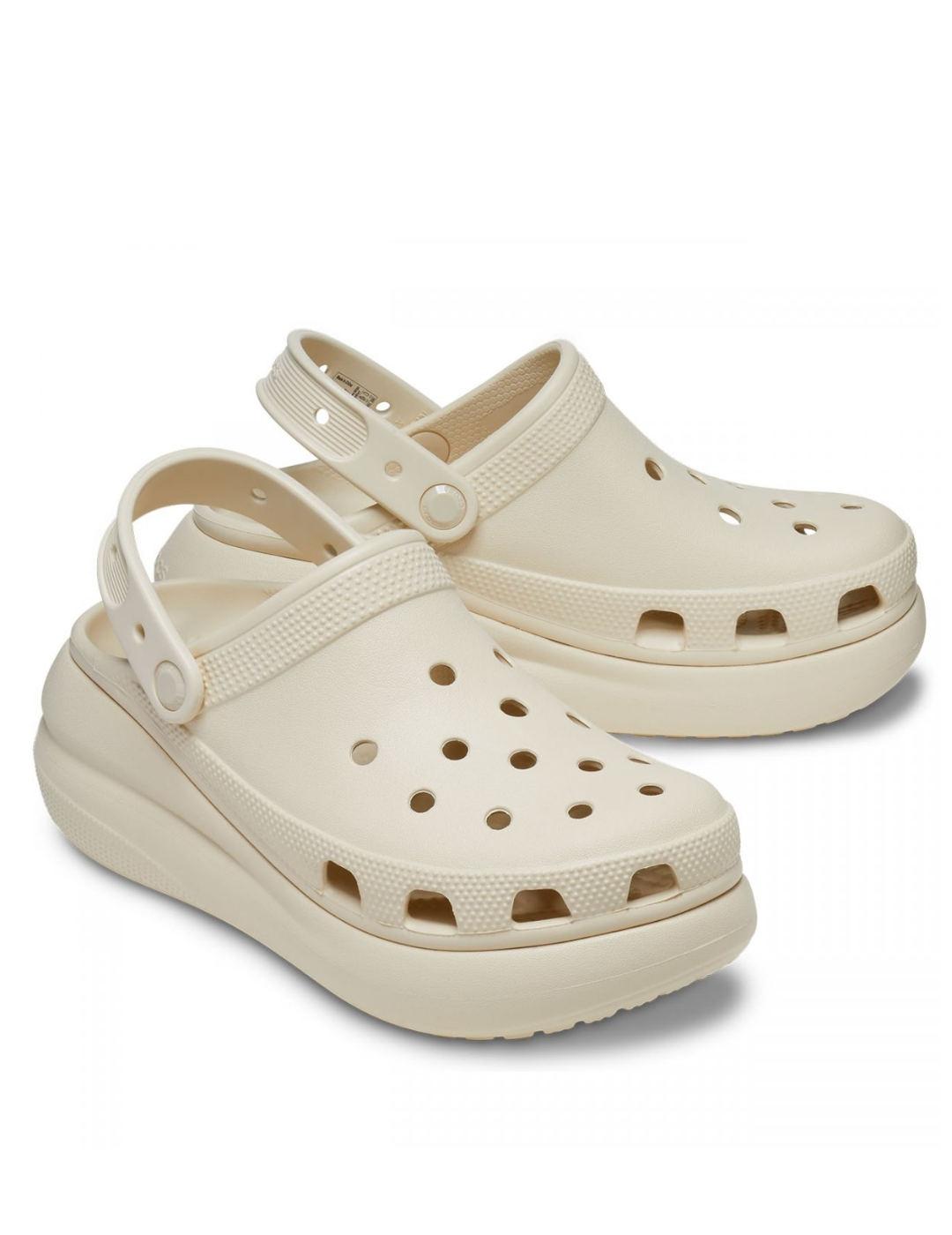 Zuecos Crocs Crush U en blanco bone 