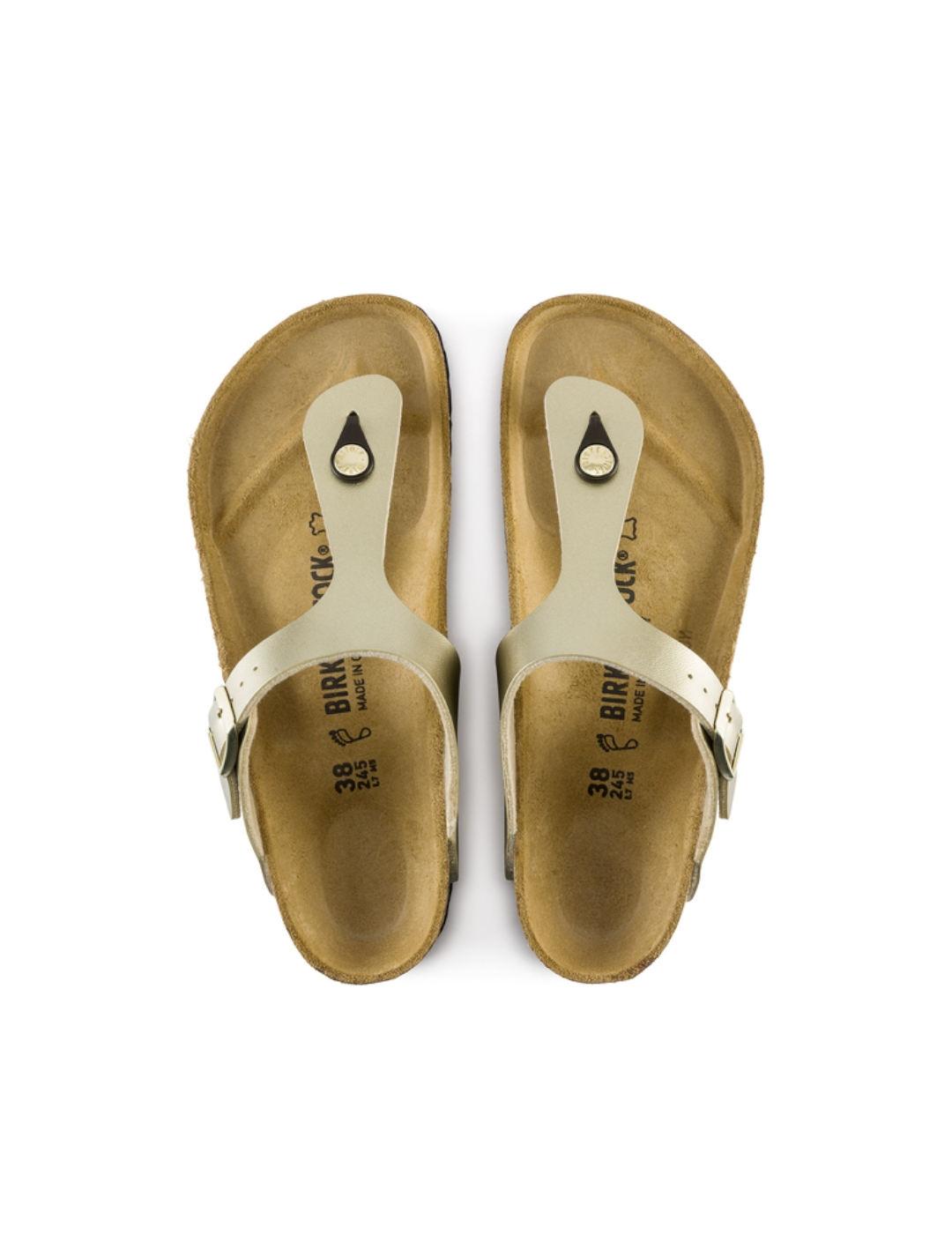 Sandalia Birkenstock Gizeh dorado mujer