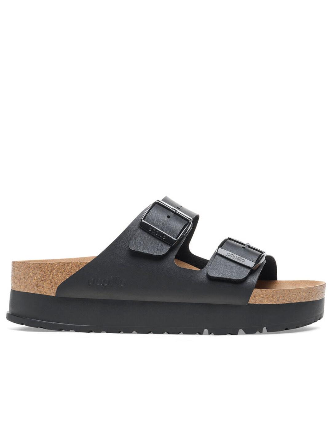Sandalia Birkenstock Plataforma en negro mujer