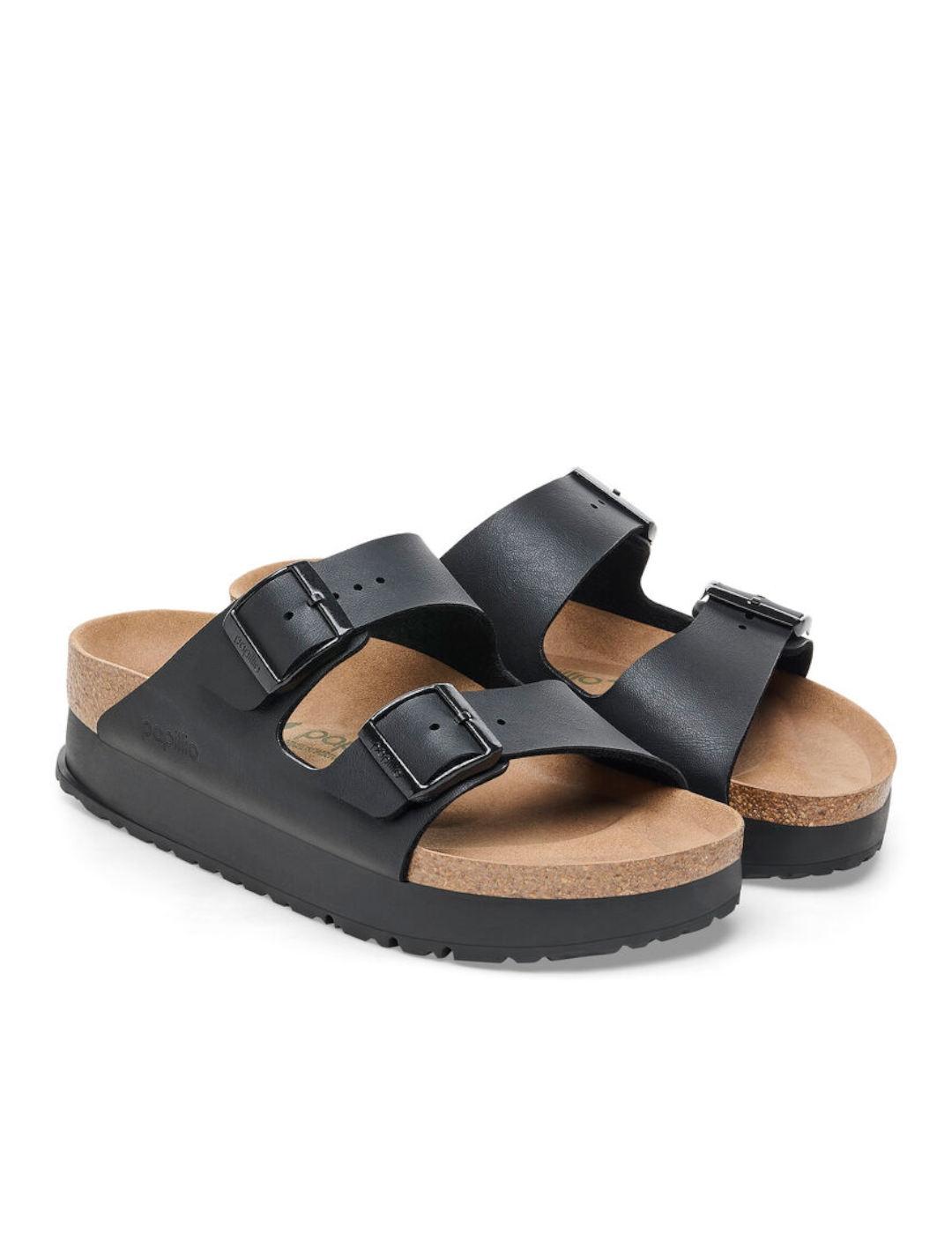 Sandalia Birkenstock Plataforma en negro mujer