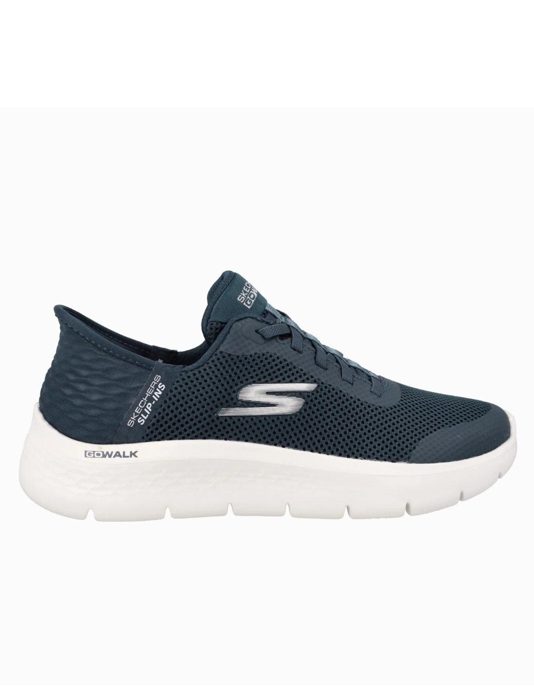 Deportivas Skechers Slipins azul 124836 mujer
