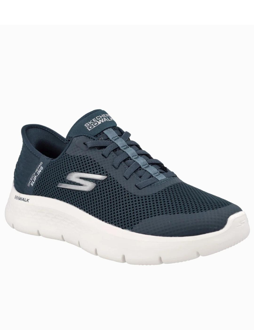Deportivas Skechers Slipins azul 124836 mujer
