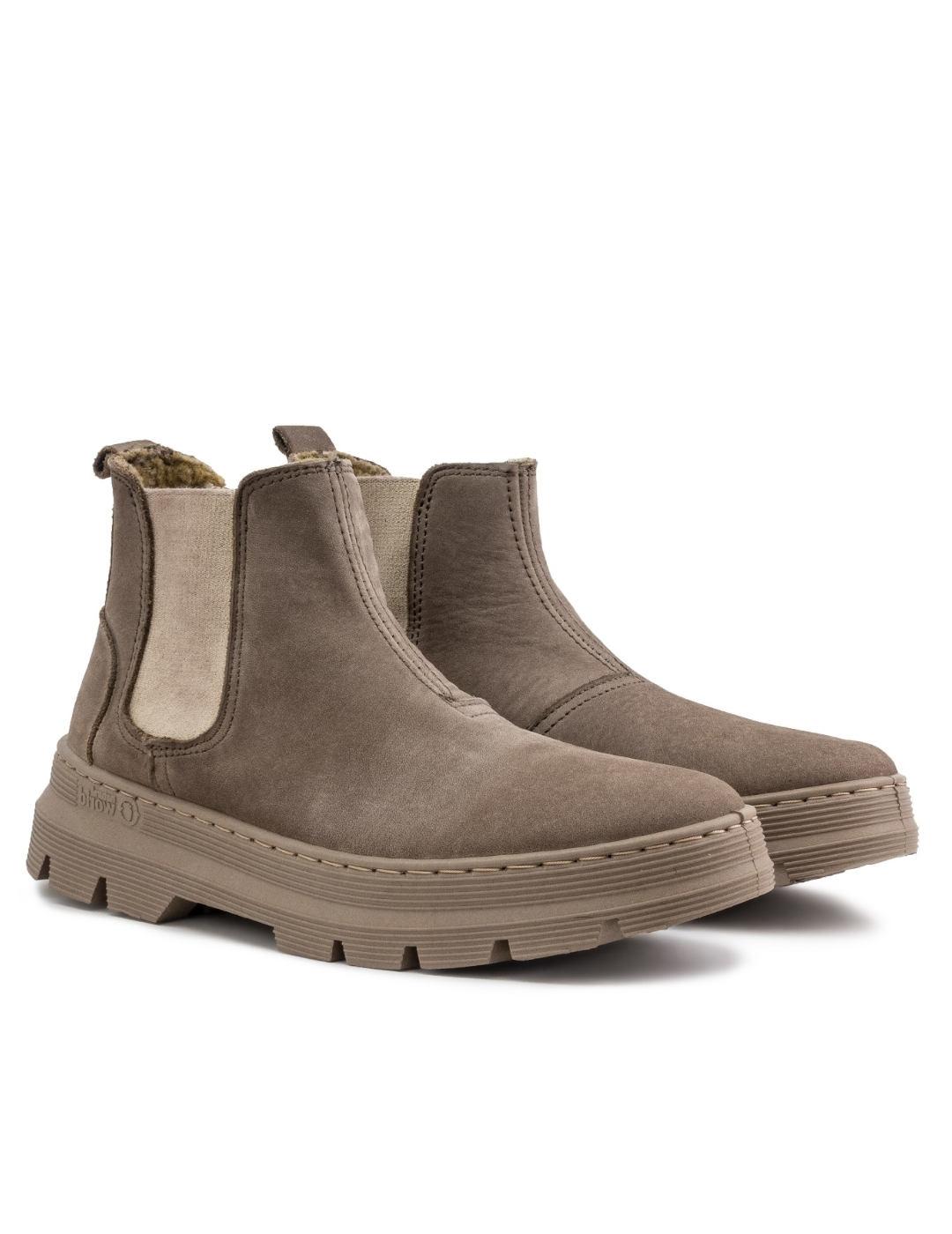 Botines Natural World beige Peonia 7182 mujer