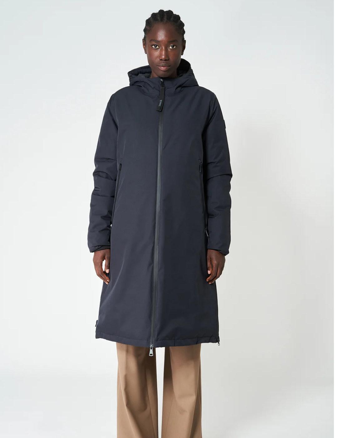 Abrigo TANTÄ Cher impermeable mujer stone grey