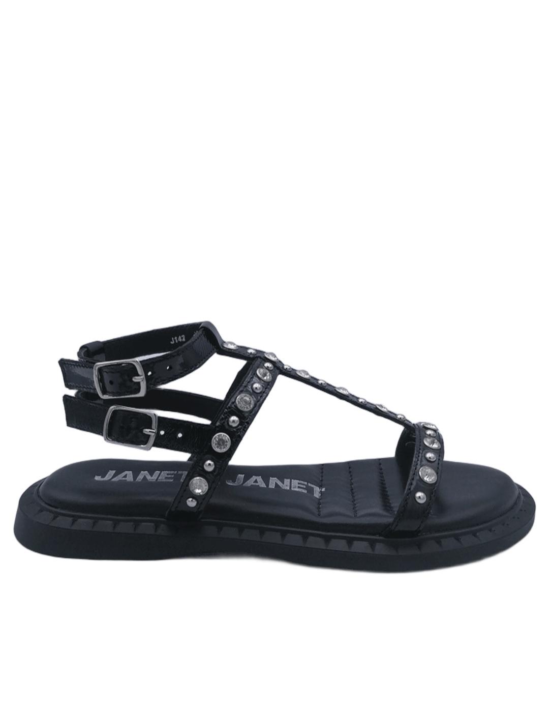 Sandalias Janet con tachas y piedras mujer
