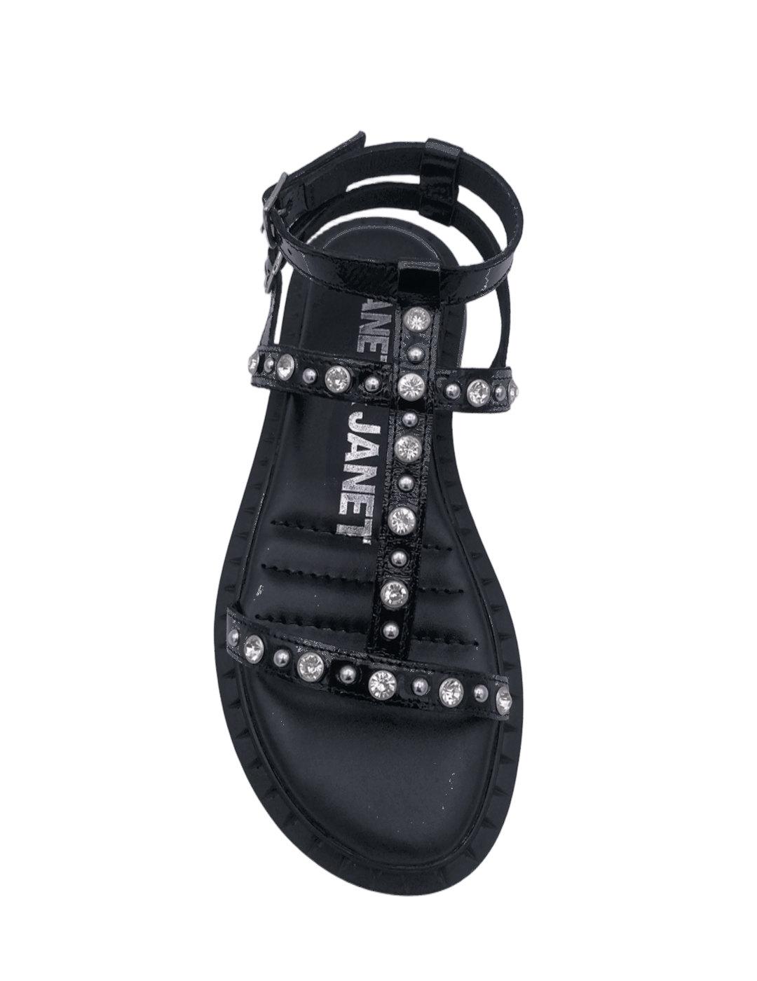 Sandalias Janet con tachas y piedras mujer