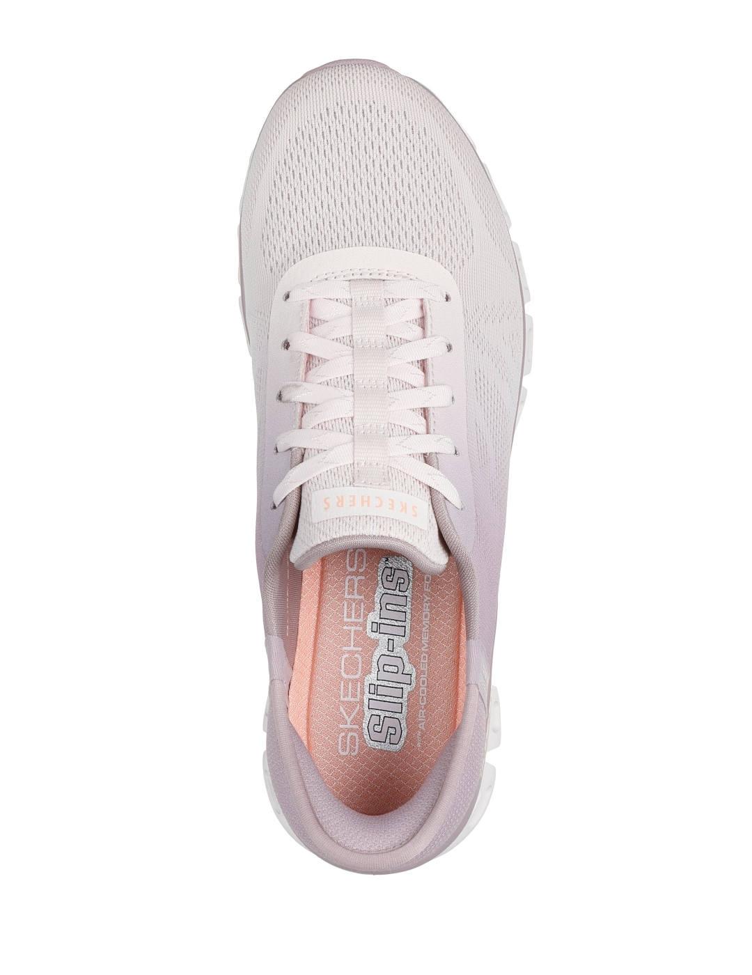 Deportiva Skechers mauve slipins mujer
