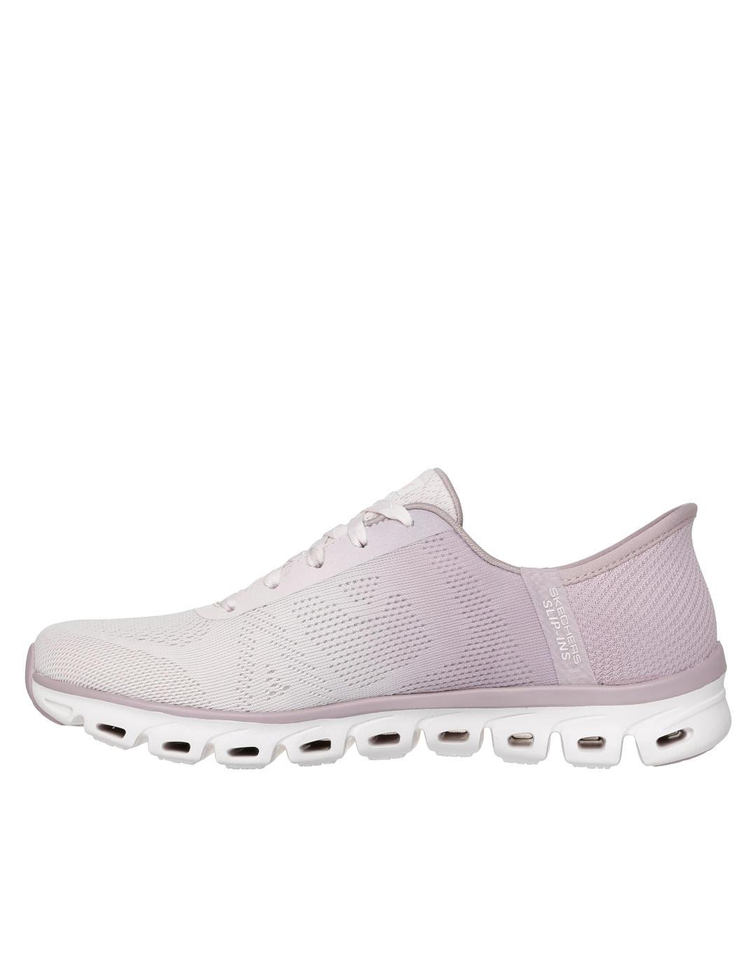 Deportiva Skechers mauve slipins mujer