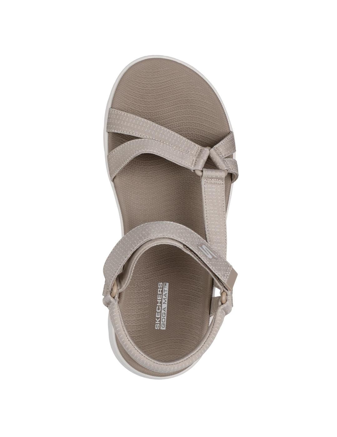 Sandalia Skechers taupe go walk flex