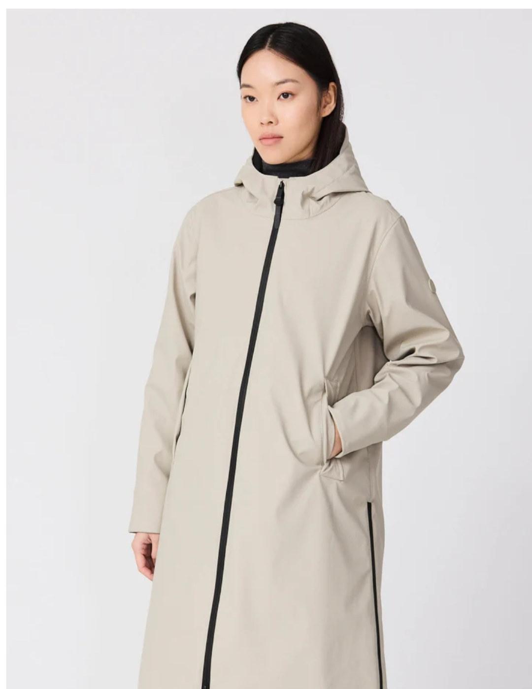 Abrigo Tanta Tormenta stone grey mujer 