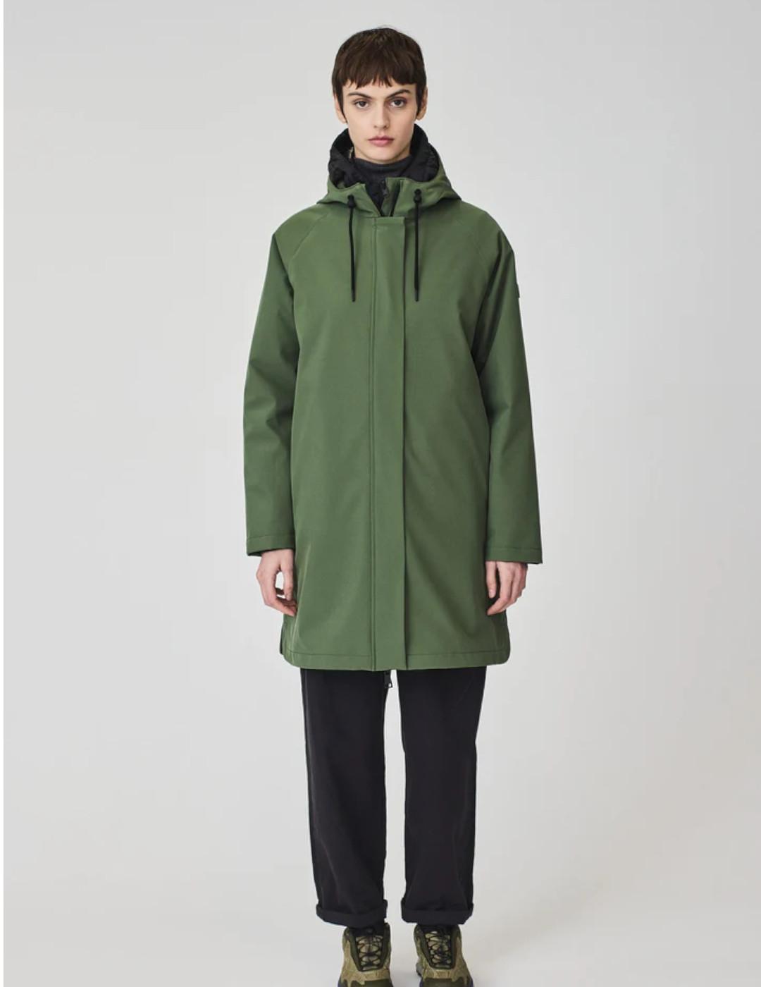 Abrigo TANTÄ Oluja en verde para mujer