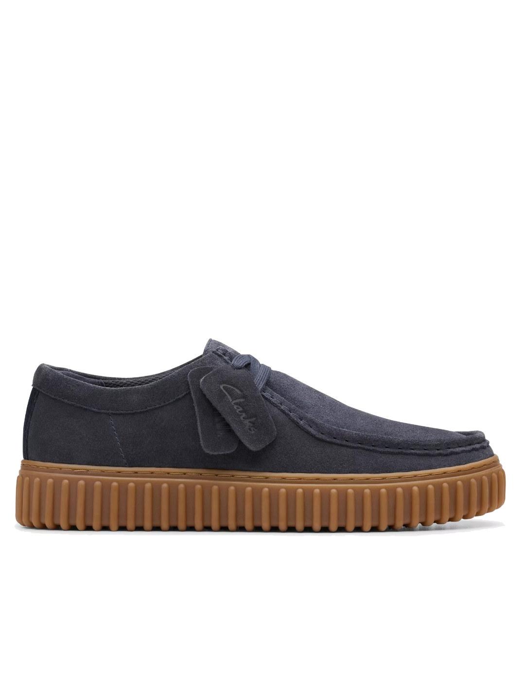 Wallabe Clarks Torhill Lo Navy Suede