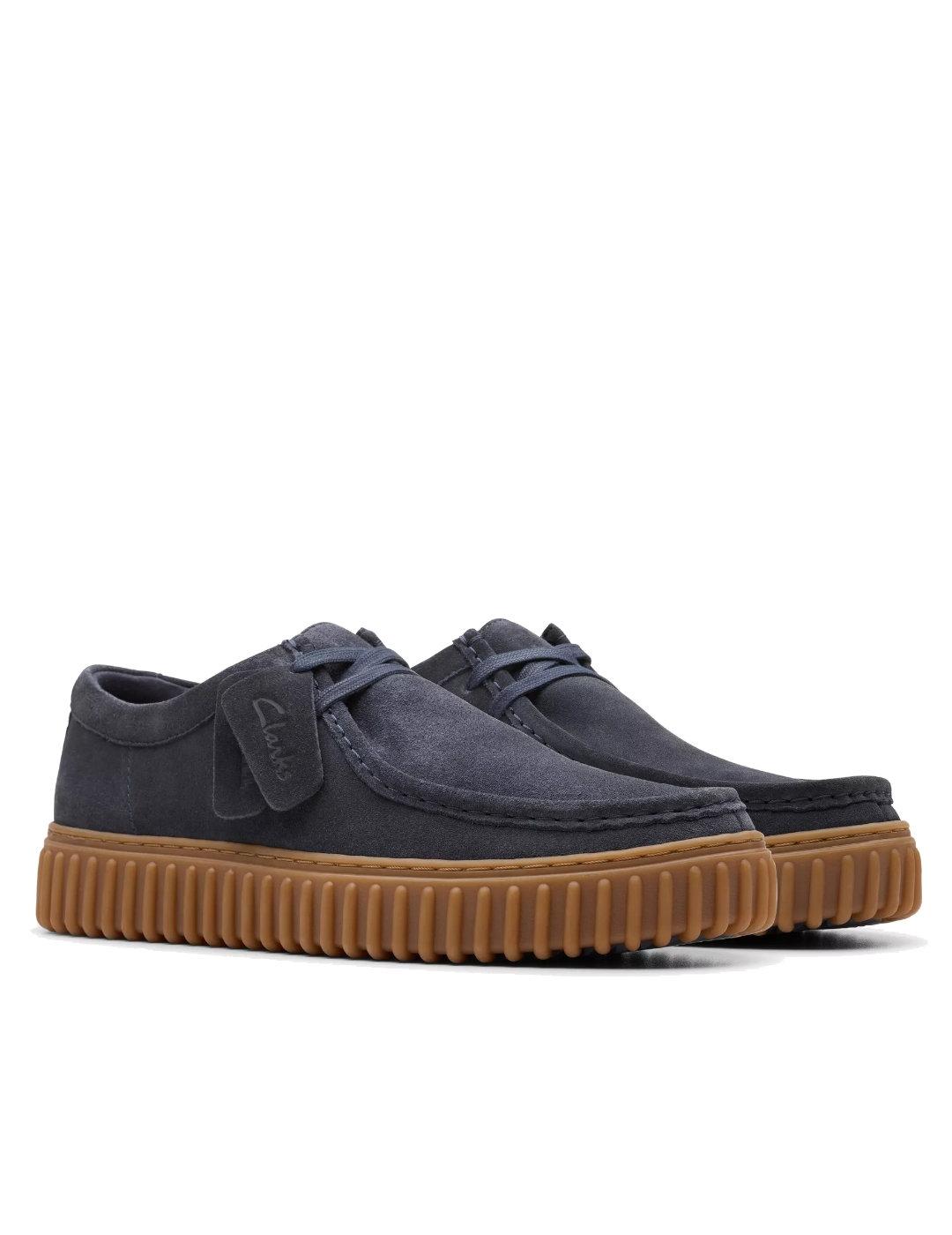 Wallabe Clarks Torhill Lo Navy Suede