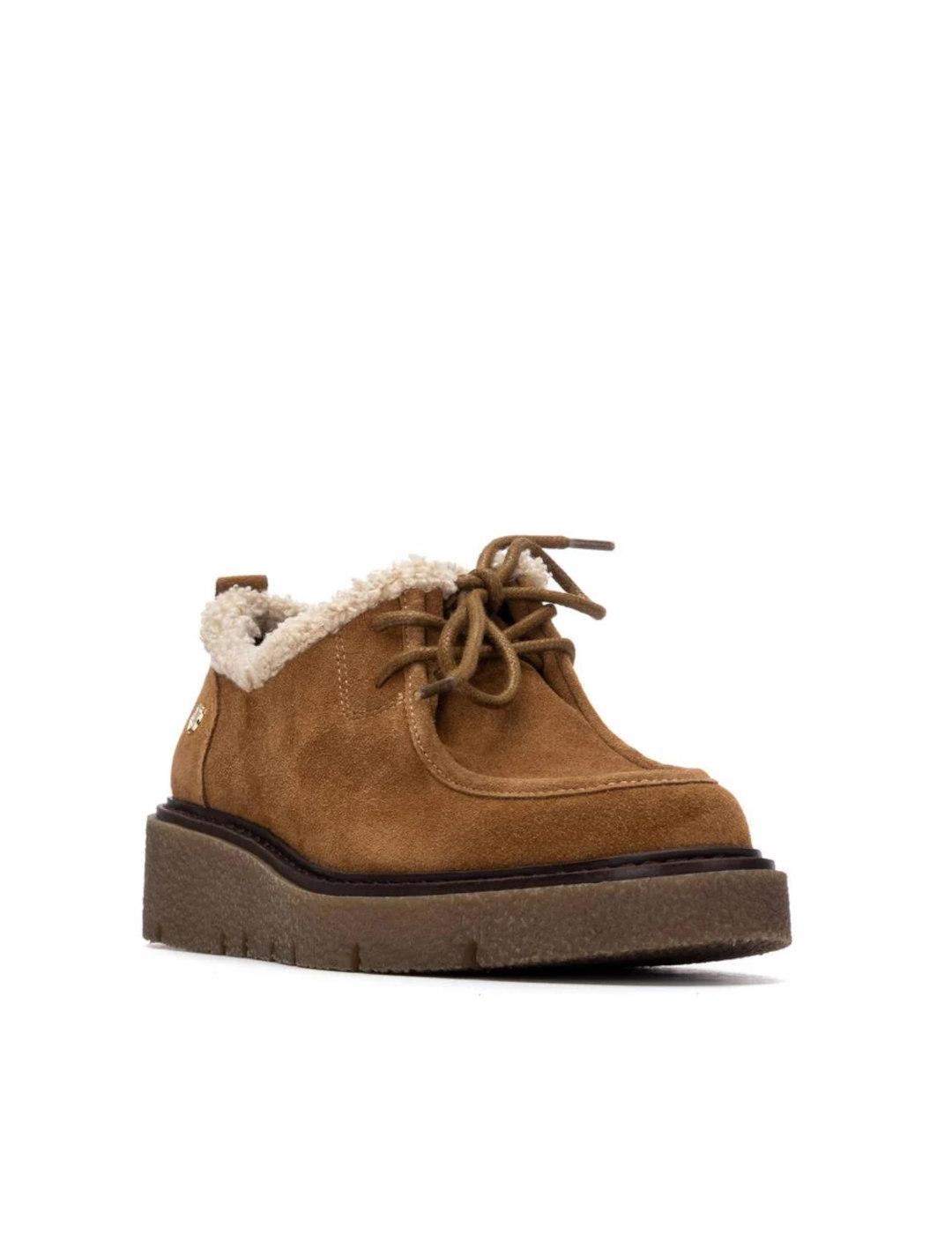 Zapatos Carmela cordones camel mujer
