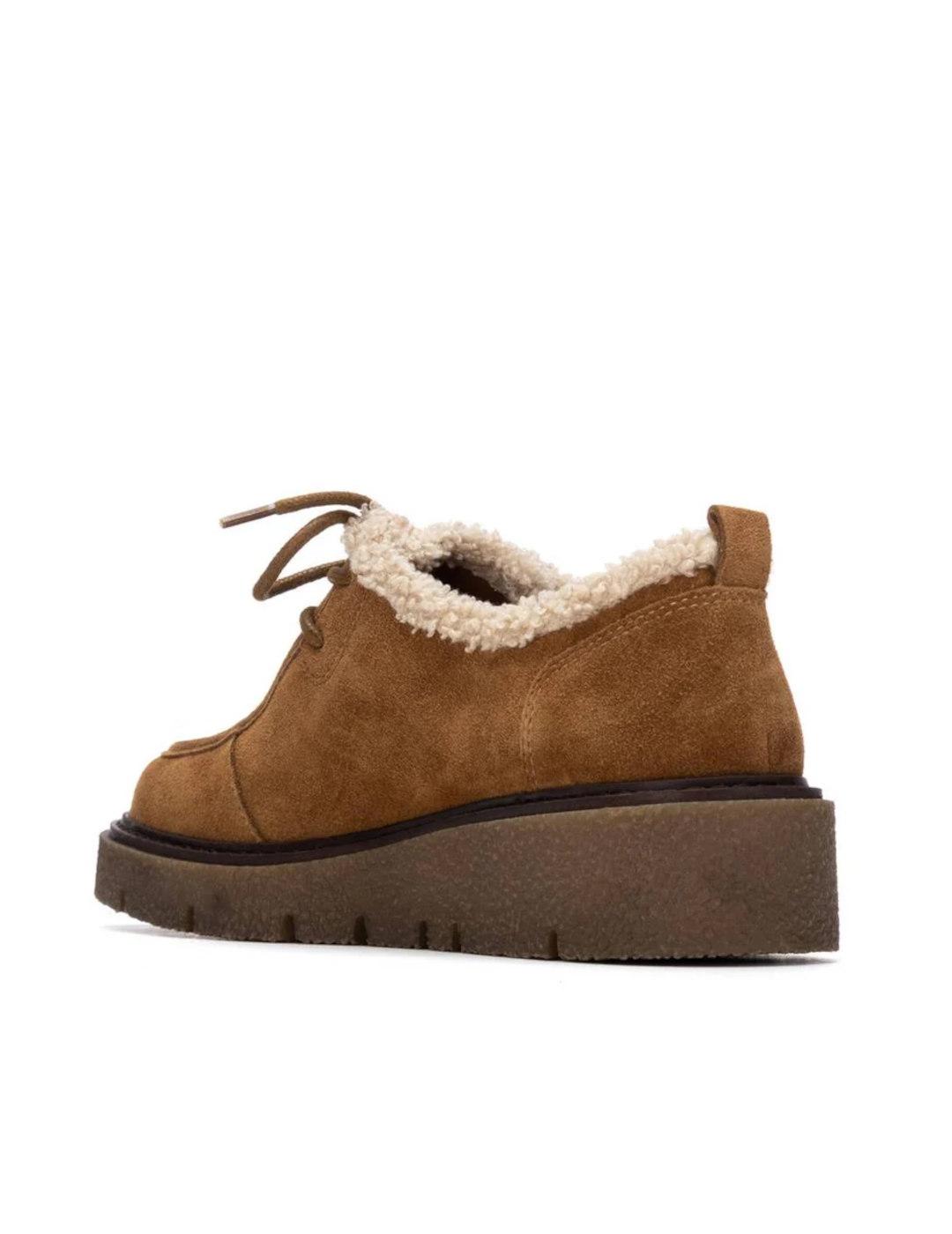 Zapatos Carmela cordones camel mujer