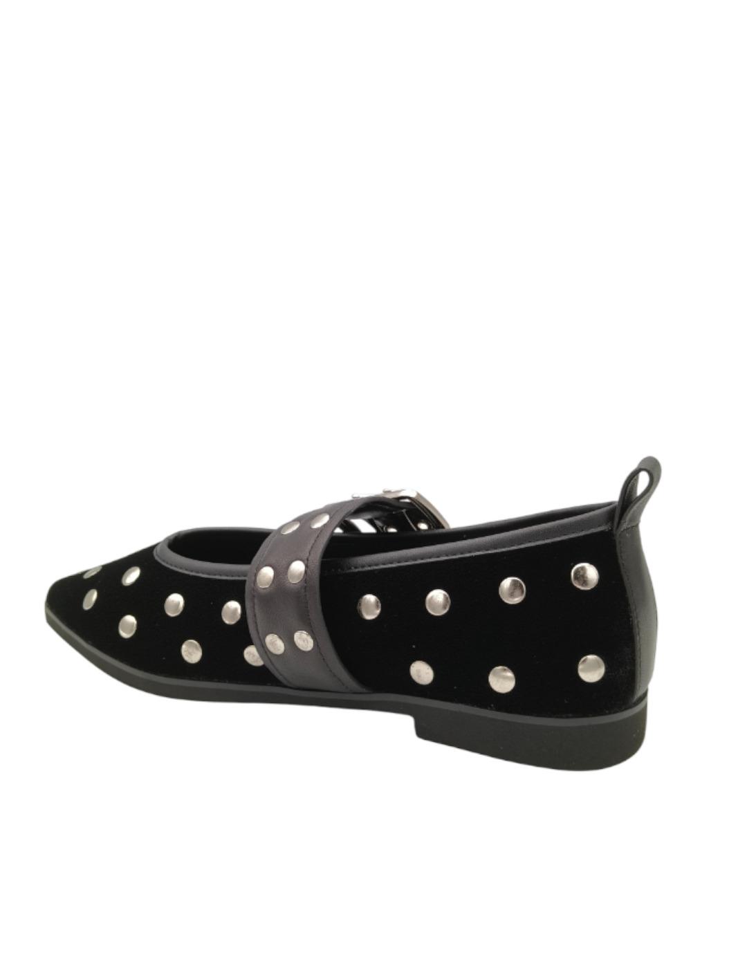 Bailarina Venezianas en terciopelo negro y tachas