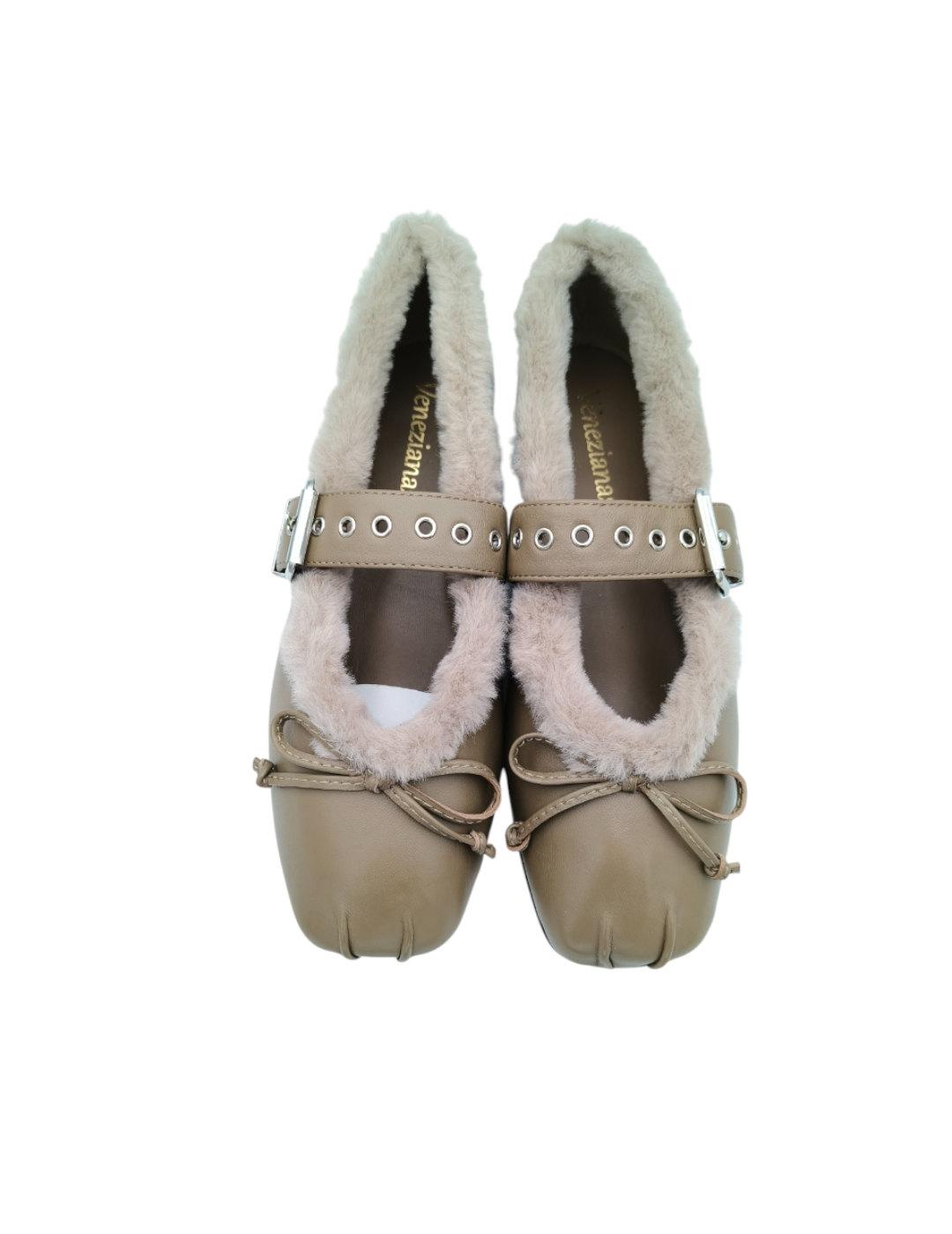 Bailarina Venezianas con pelo en taupe mujer 