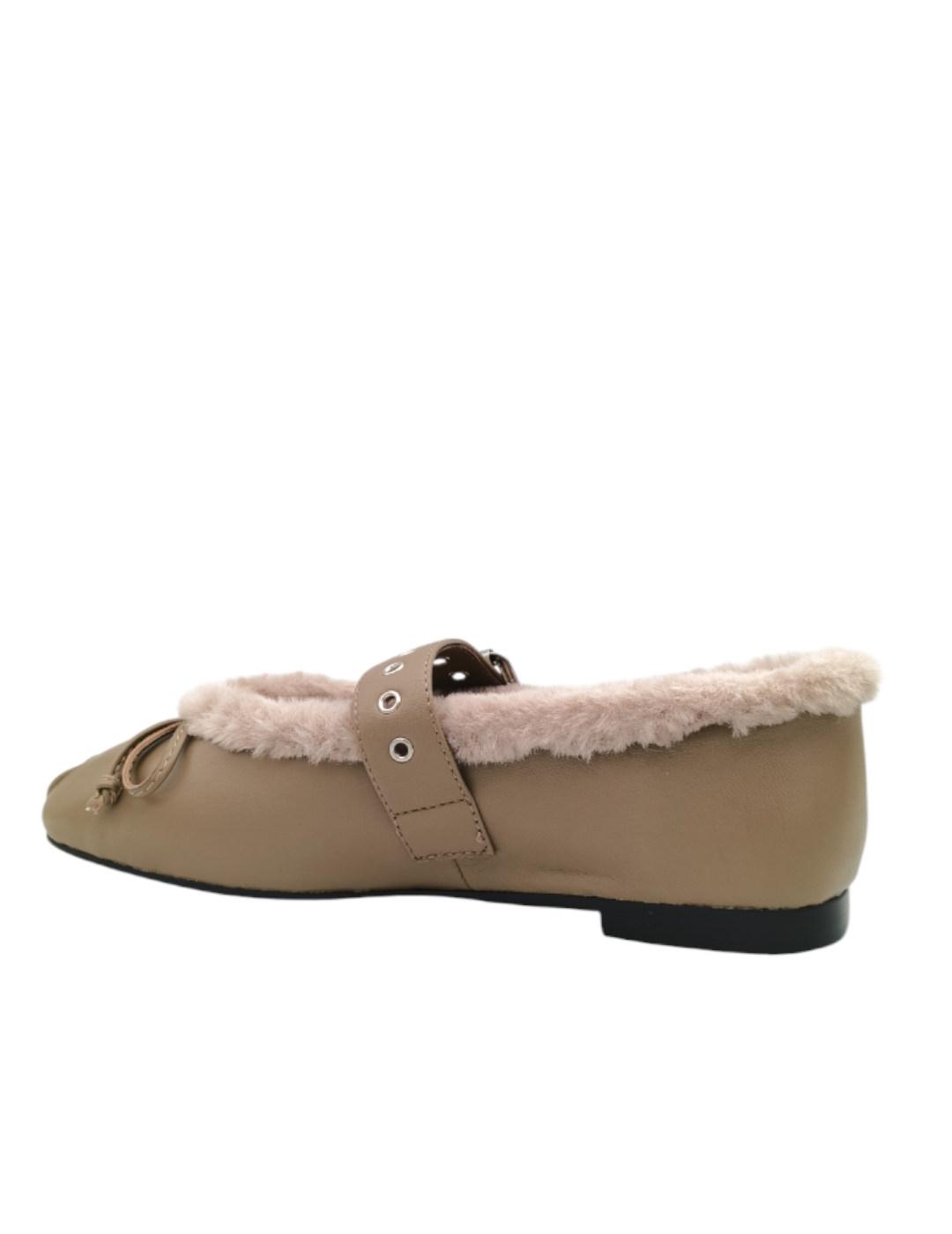 Bailarina Venezianas con pelo en taupe mujer 