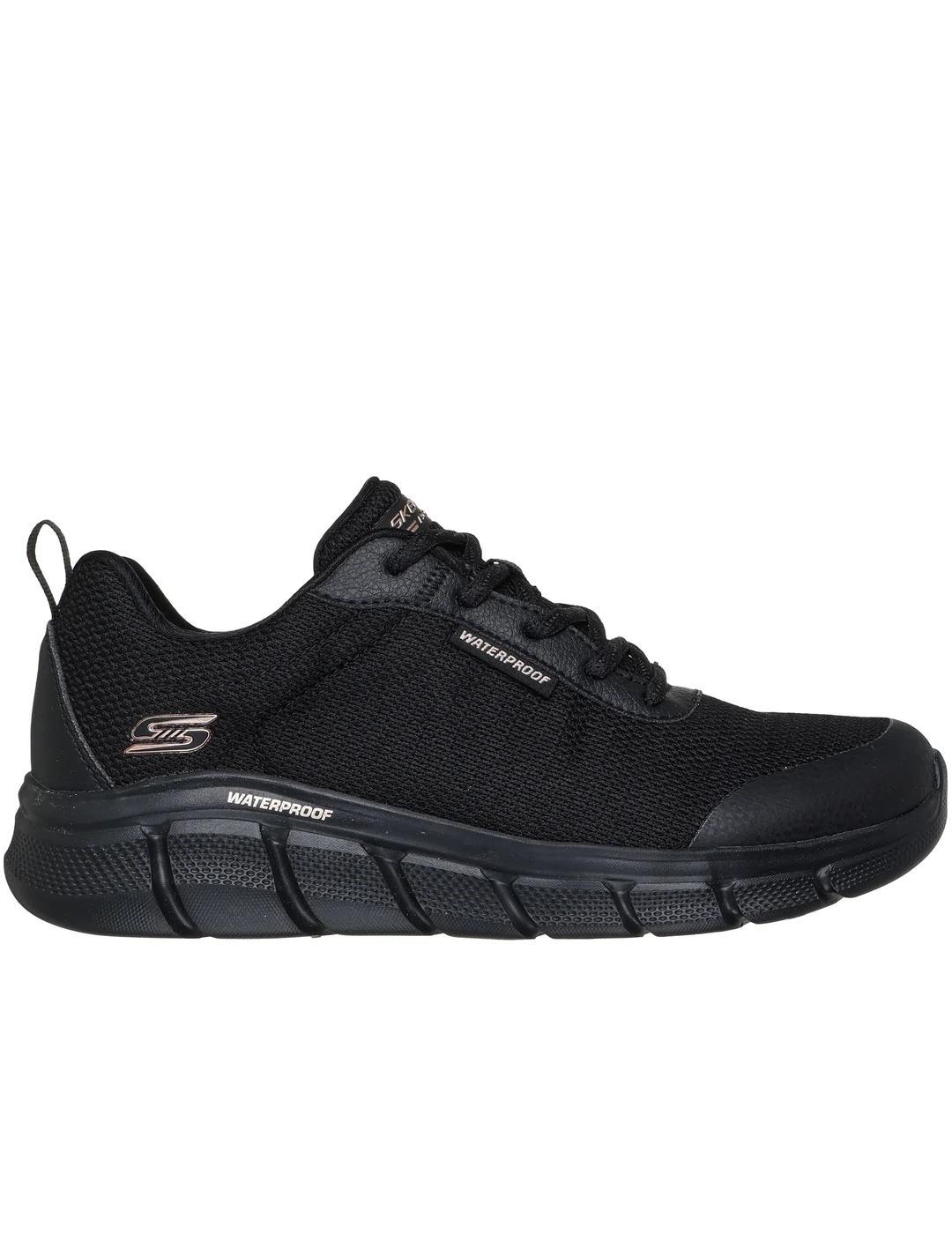 Deportiva Skechers bobs waterproff en negro