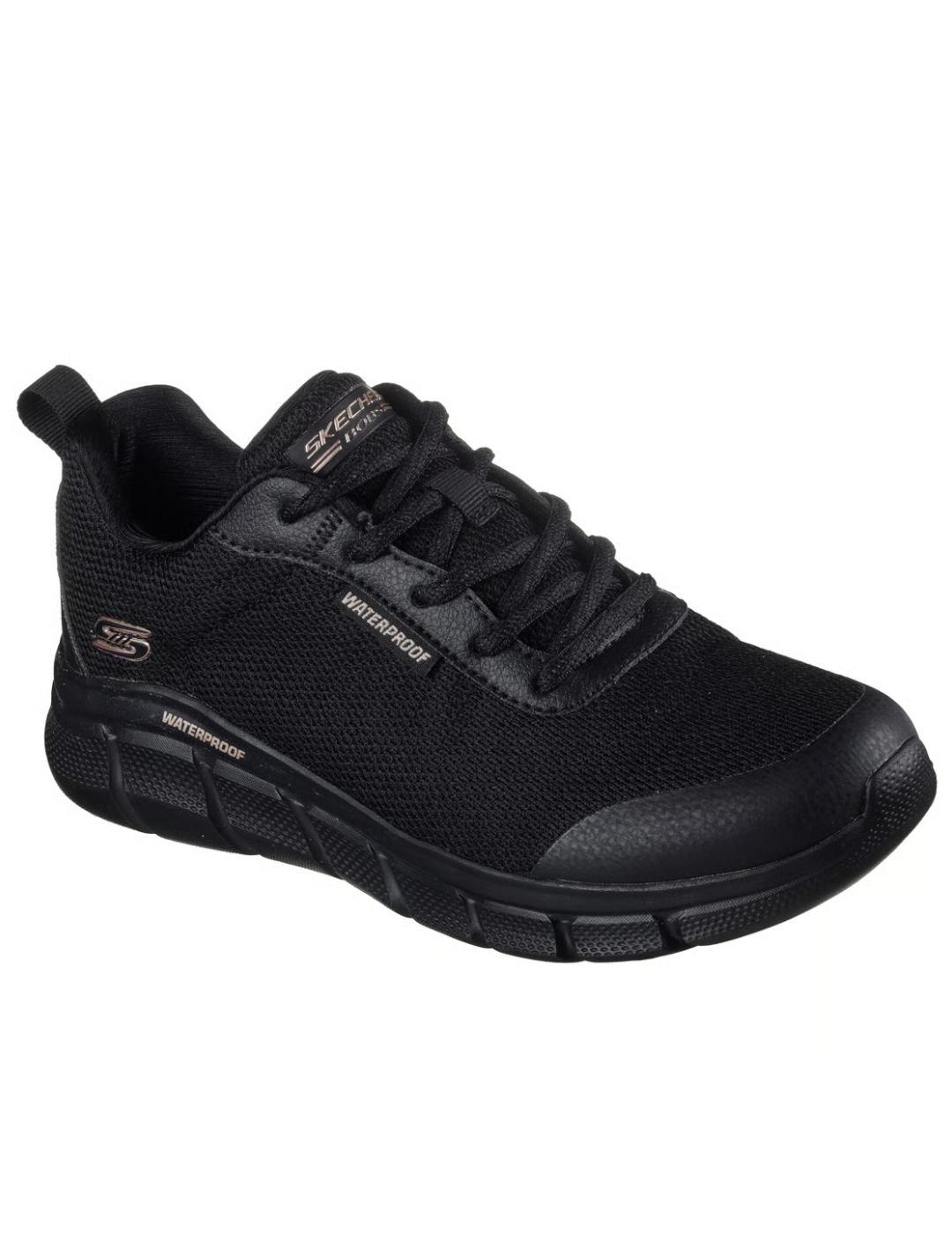 Deportiva Skechers bobs waterproff en negro