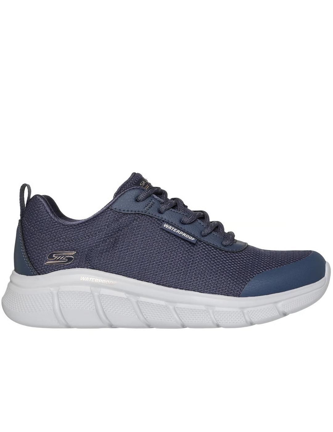 Deportiva Skechers waterproof bobs azul