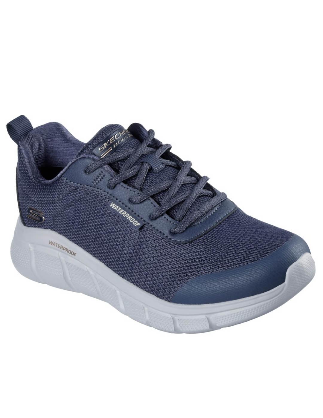 Deportiva Skechers waterproof bobs azul