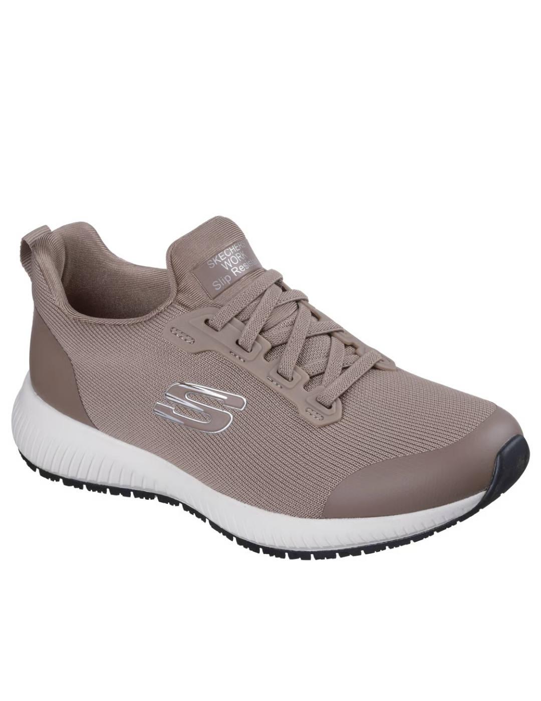 Deportiva de trabajo Skechers en taupe mujer 77222