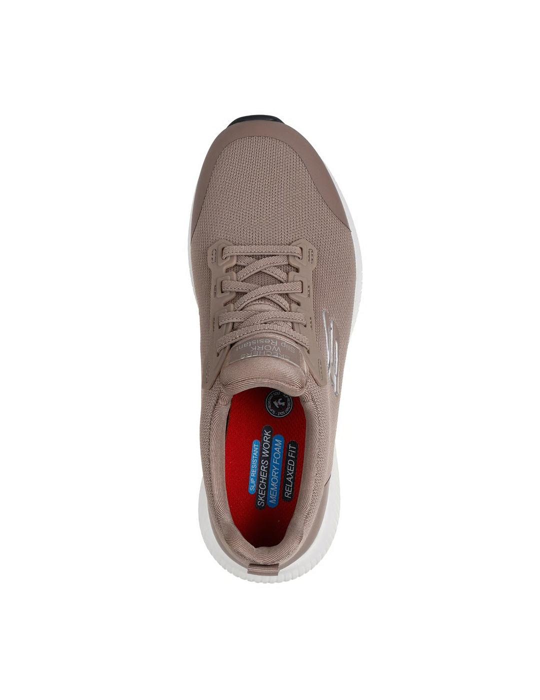 Deportiva de trabajo Skechers en taupe mujer 77222