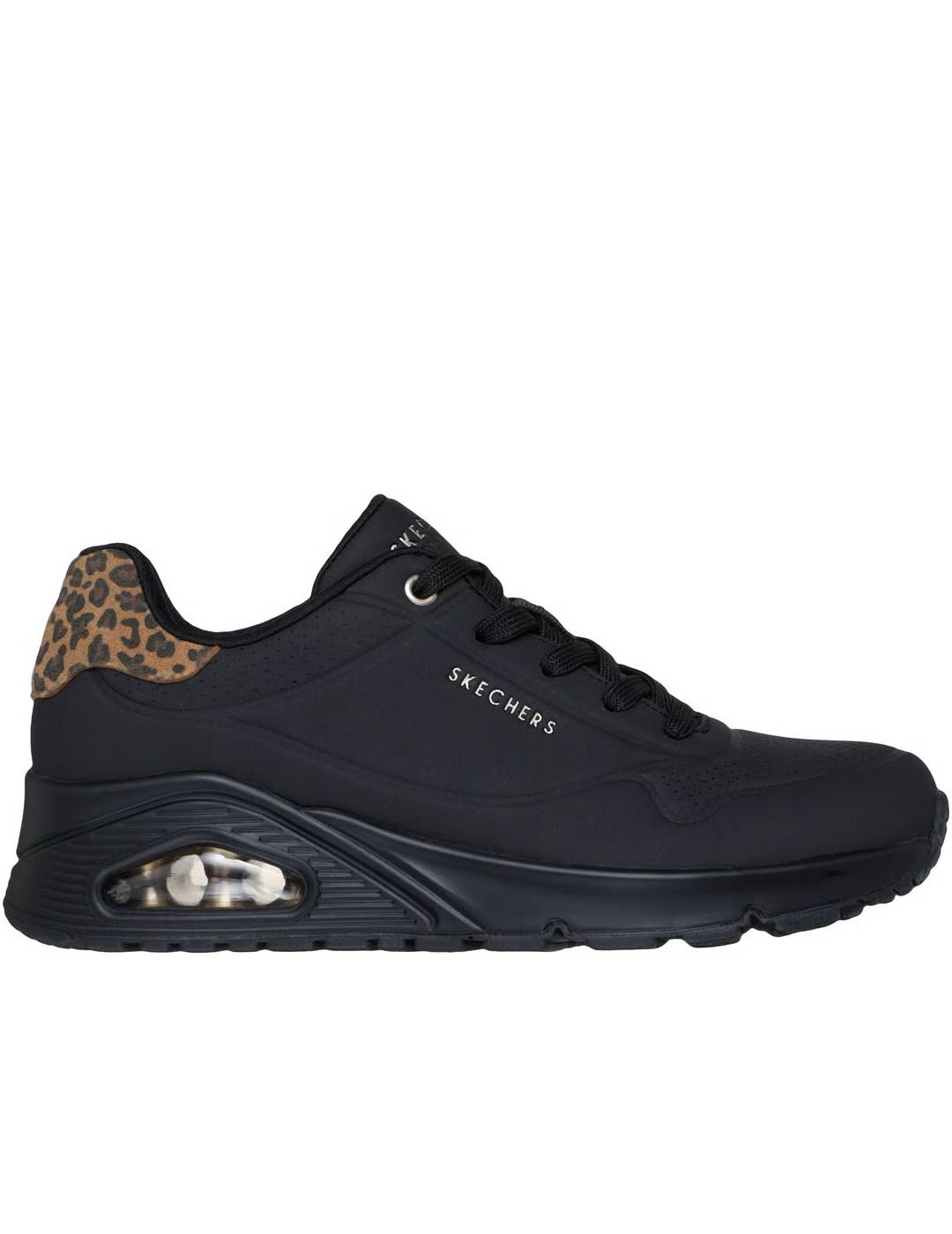 Deportiva Skechers Street Uno leopardo mujer