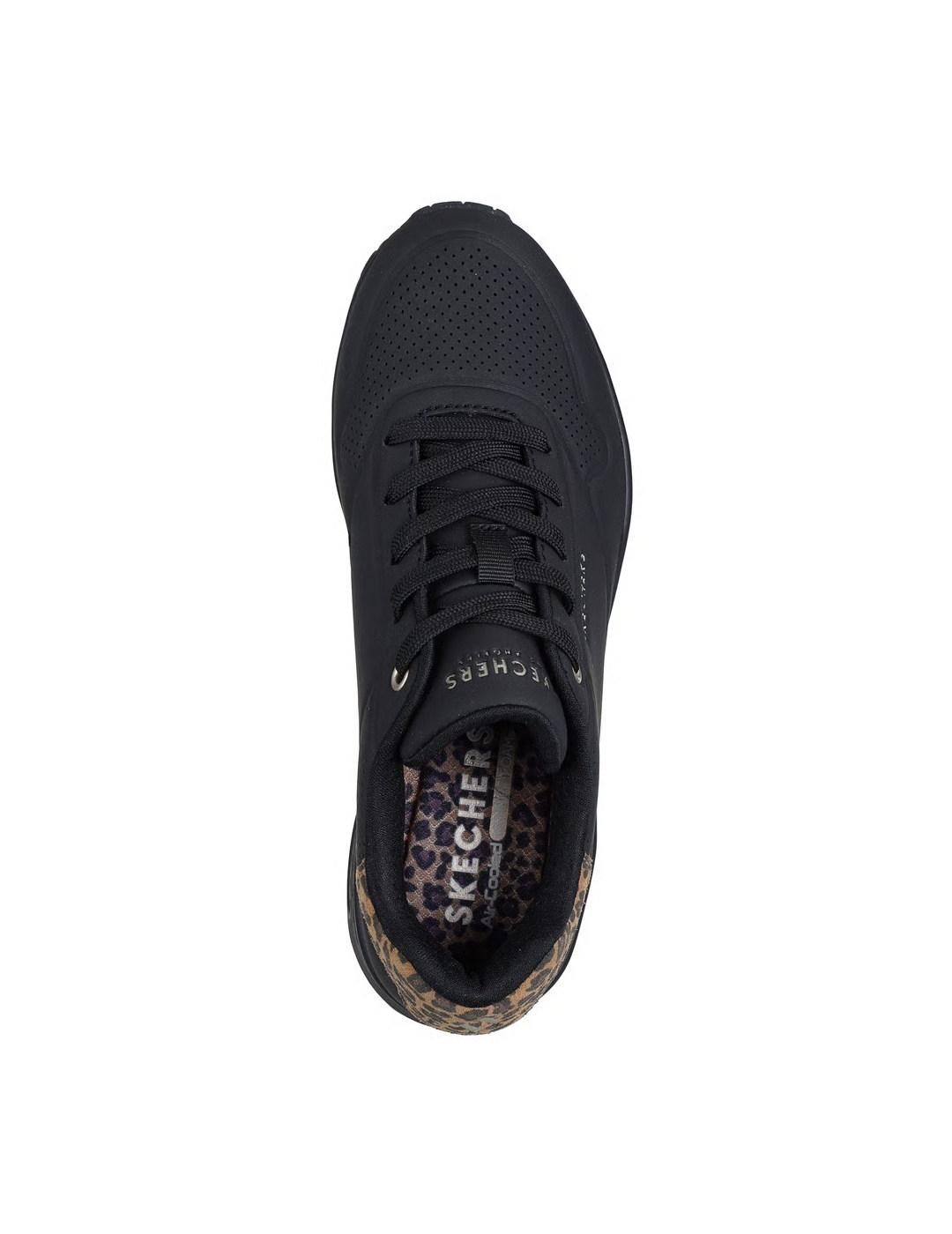 Deportiva Skechers Street Uno leopardo mujer