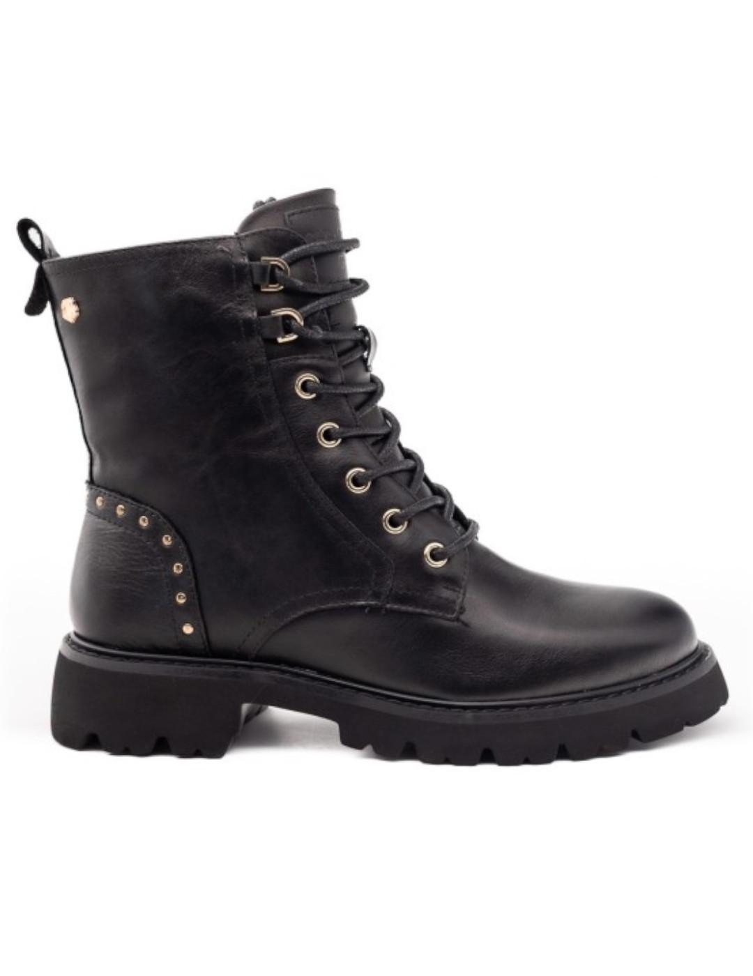 Botines militares Carmela en negro mujer