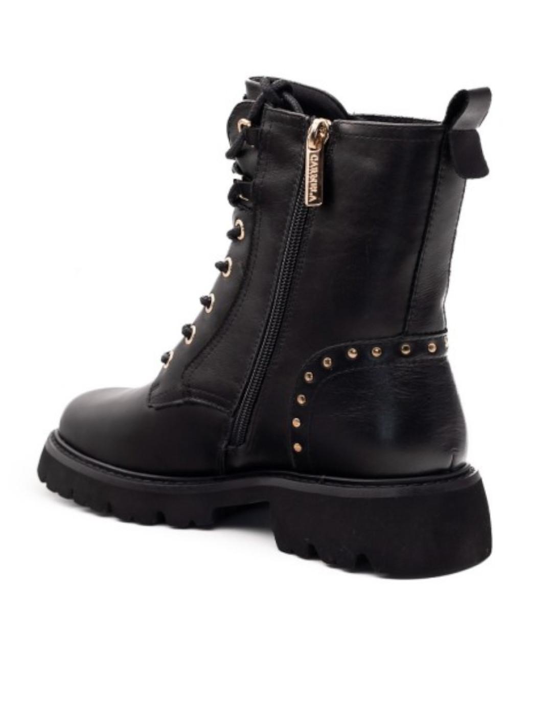 Botines militares Carmela en negro mujer