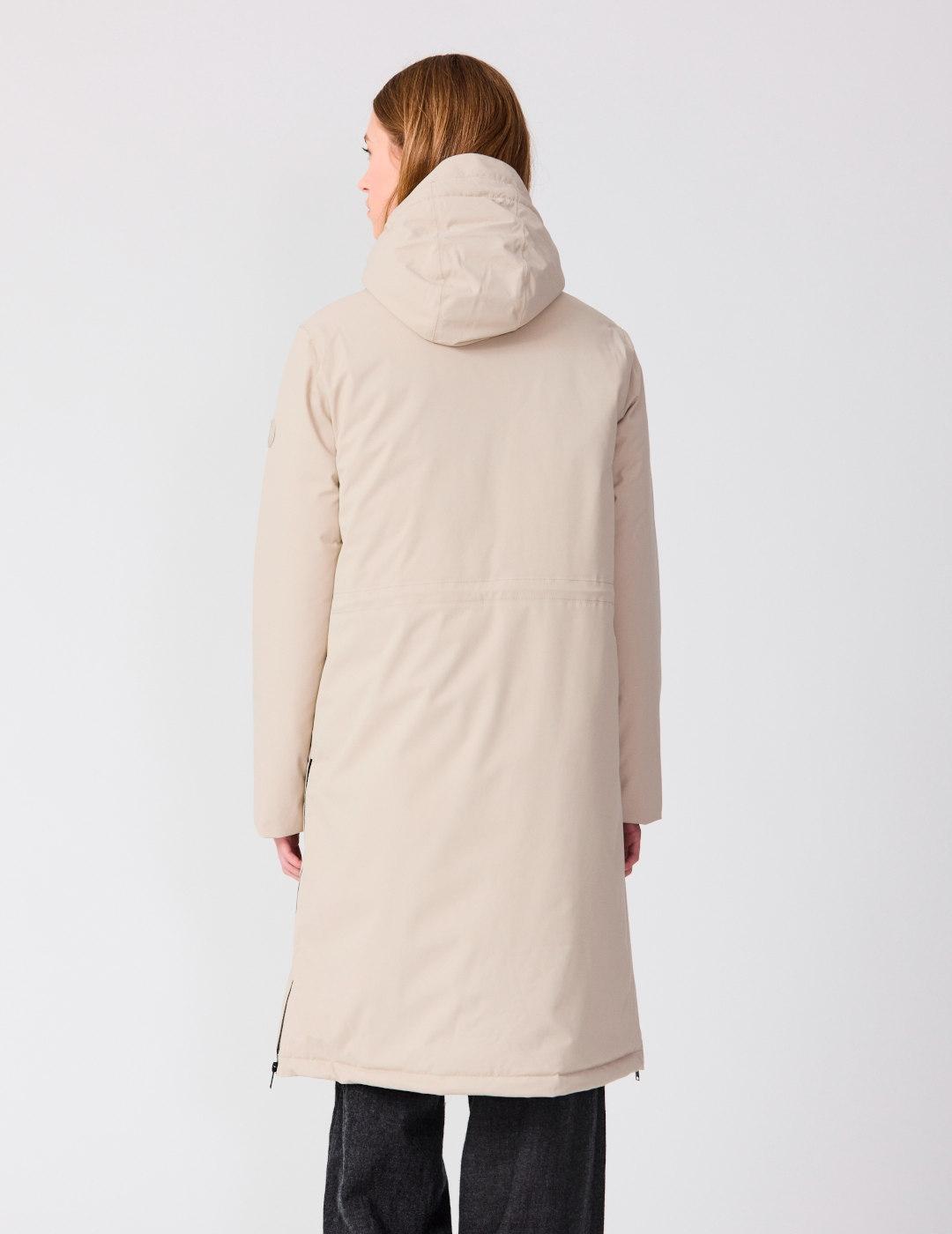 Abrigo TANTÄ Cher impermeable mujer stone grey