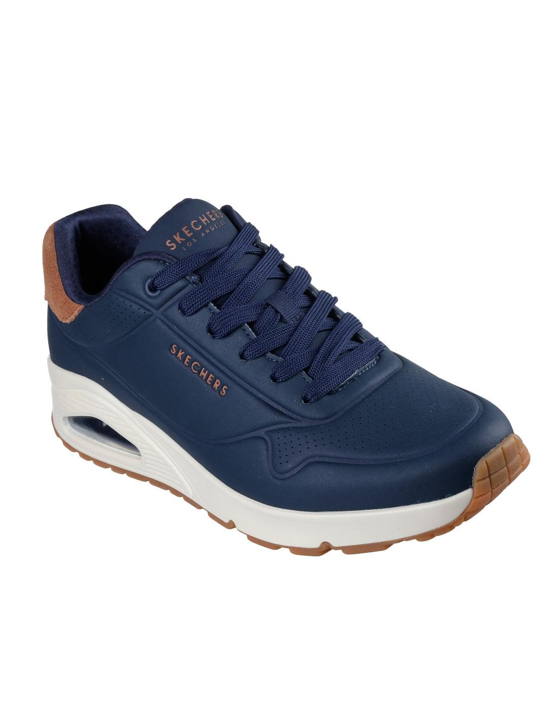 Deportiva Skechers UNO en azul hombre