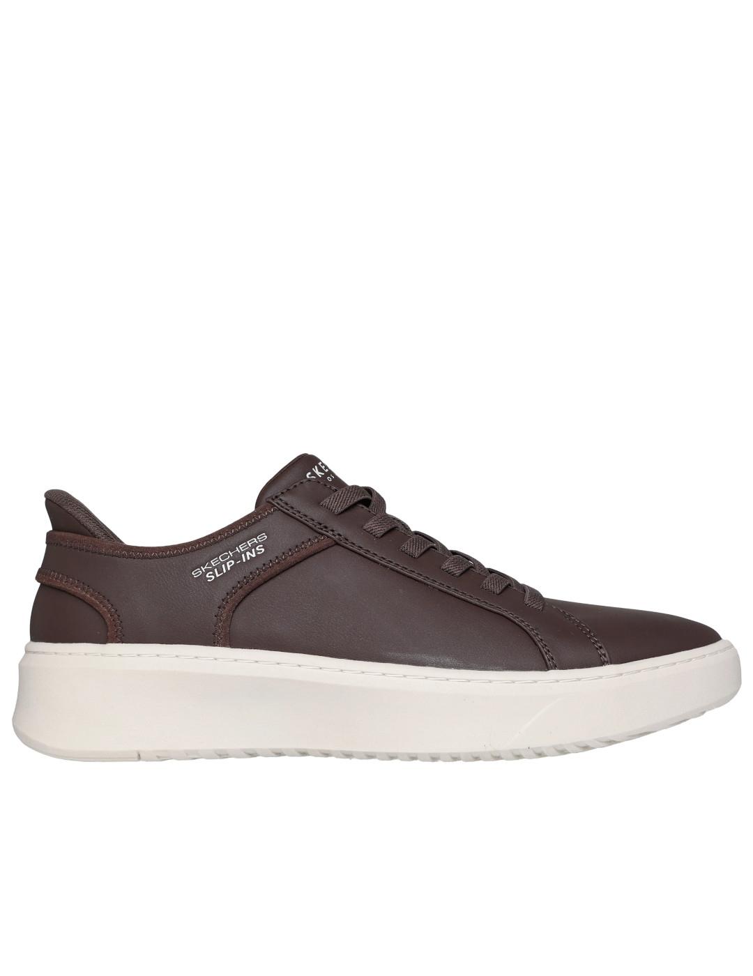 Sneaker Skechers Slipins marron hombre