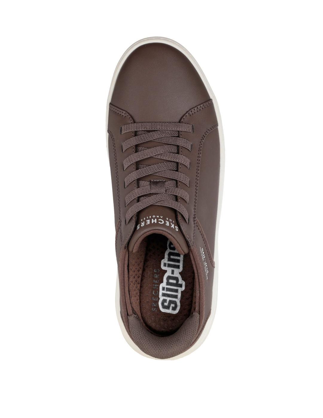Sneaker Skechers Slipins marron hombre