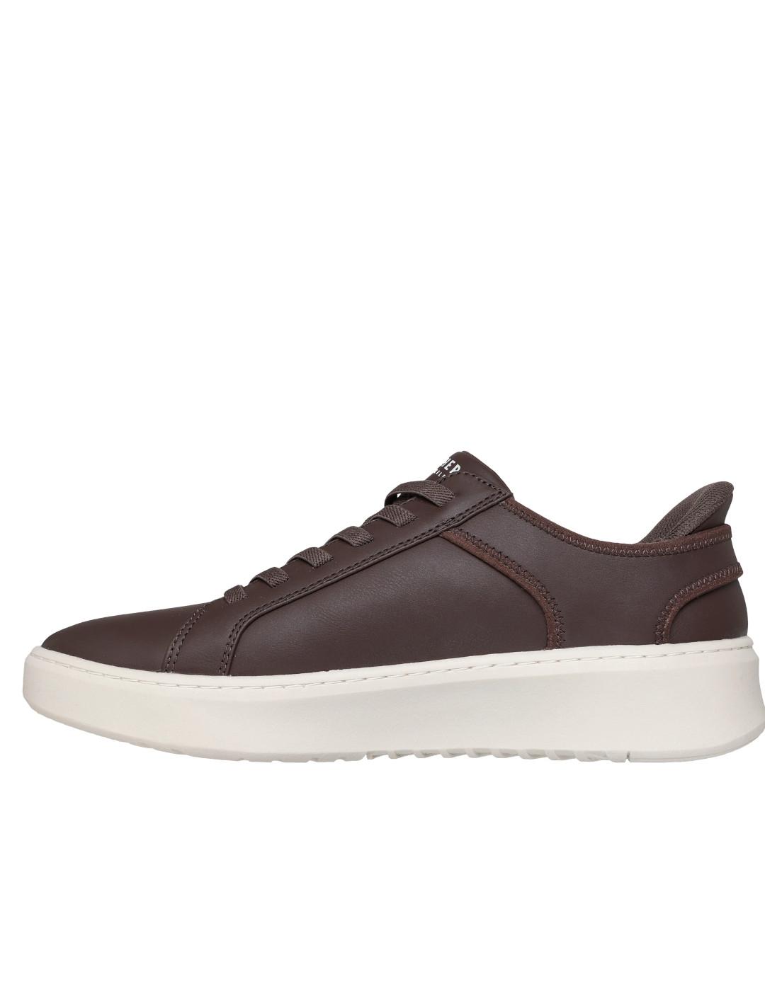 Sneaker Skechers Slipins marron hombre