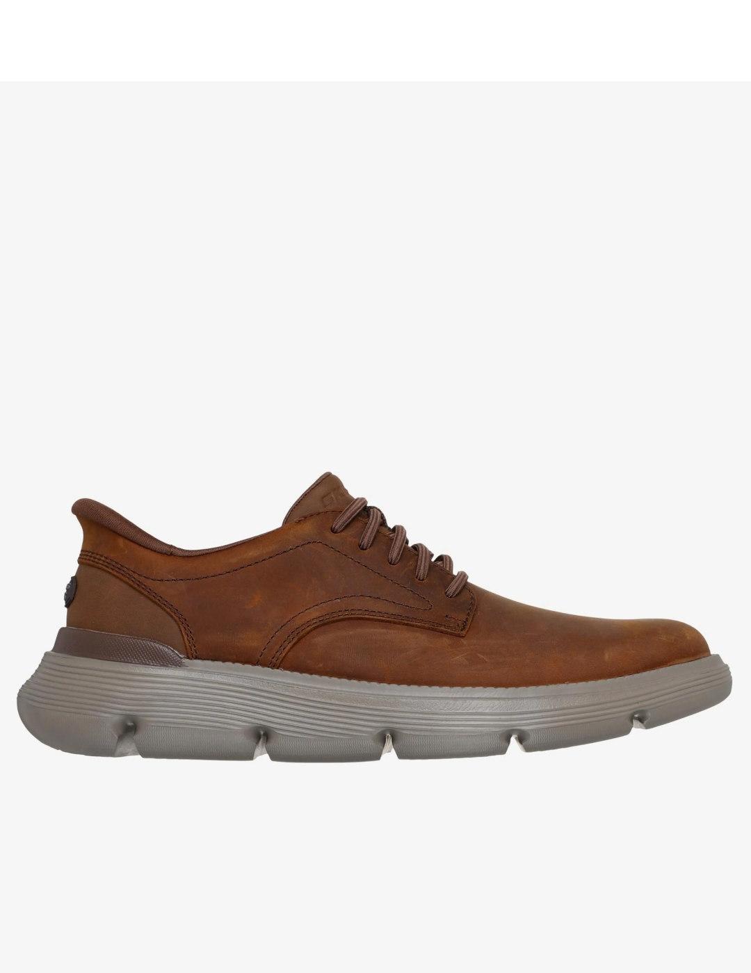 Zapatos Skechers slipins en marron hombre