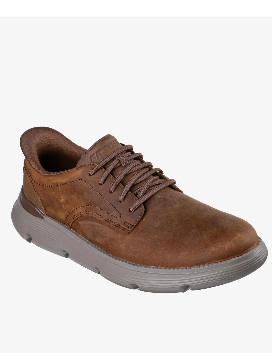 Zapatos Skechers slipins en marron hombre