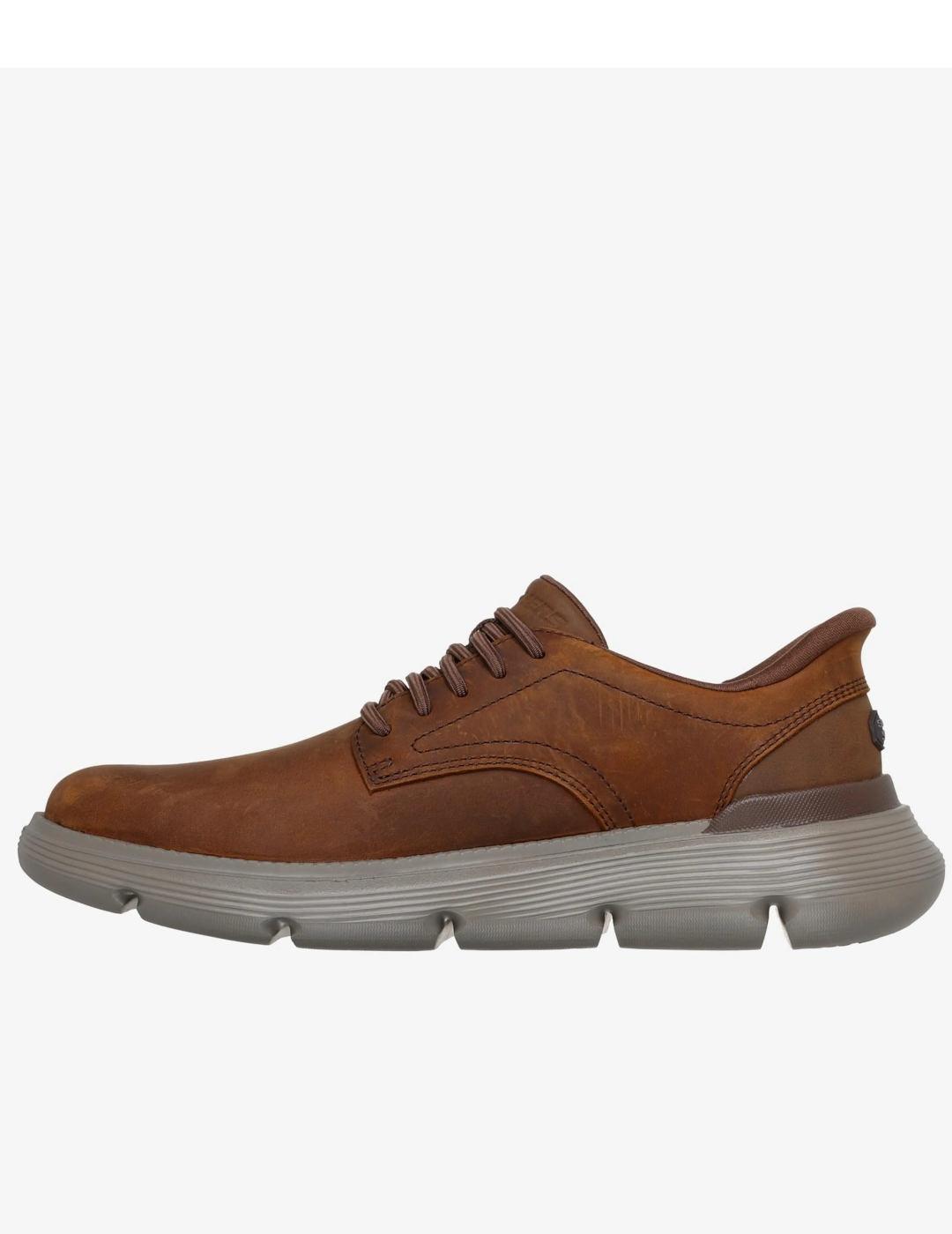 Zapatos Skechers slipins en marron hombre